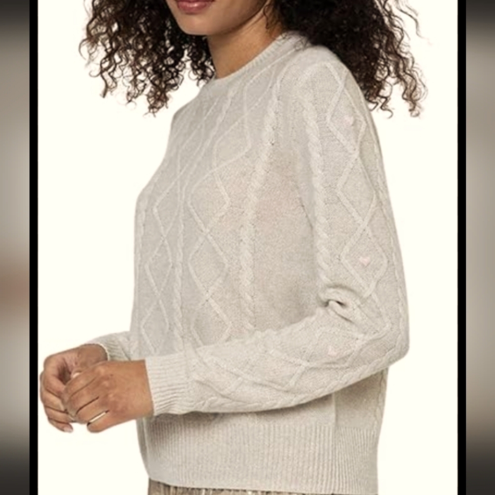 27 Miles Malibu Cream Cable Knit Sweater